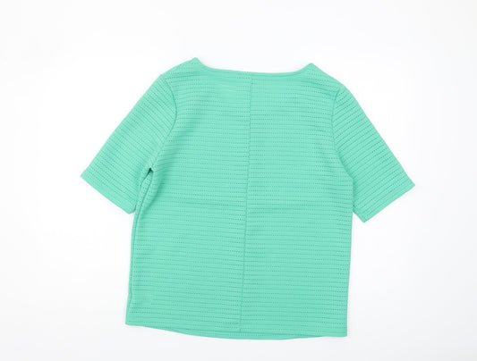 Womens UK Size 10 NEXT Green Basic T-Shirt