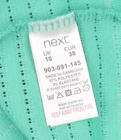 Womens UK Size 10 NEXT Green Basic T-Shirt