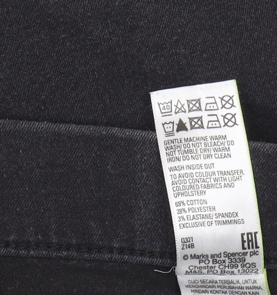 Womens UK Size 12 Marks and Spencer Regular Fit Jegging Black Jeans