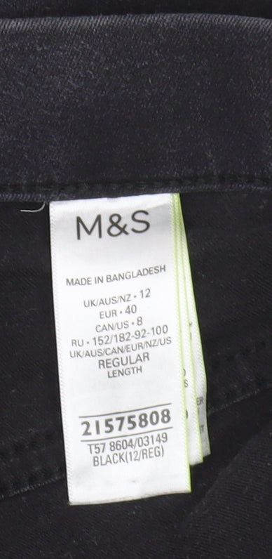 Womens UK Size 12 Marks and Spencer Regular Fit Jegging Black Jeans