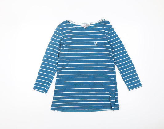 Crew Clothing Co. Women's Blue Striped Long Sleeve T-Shirt