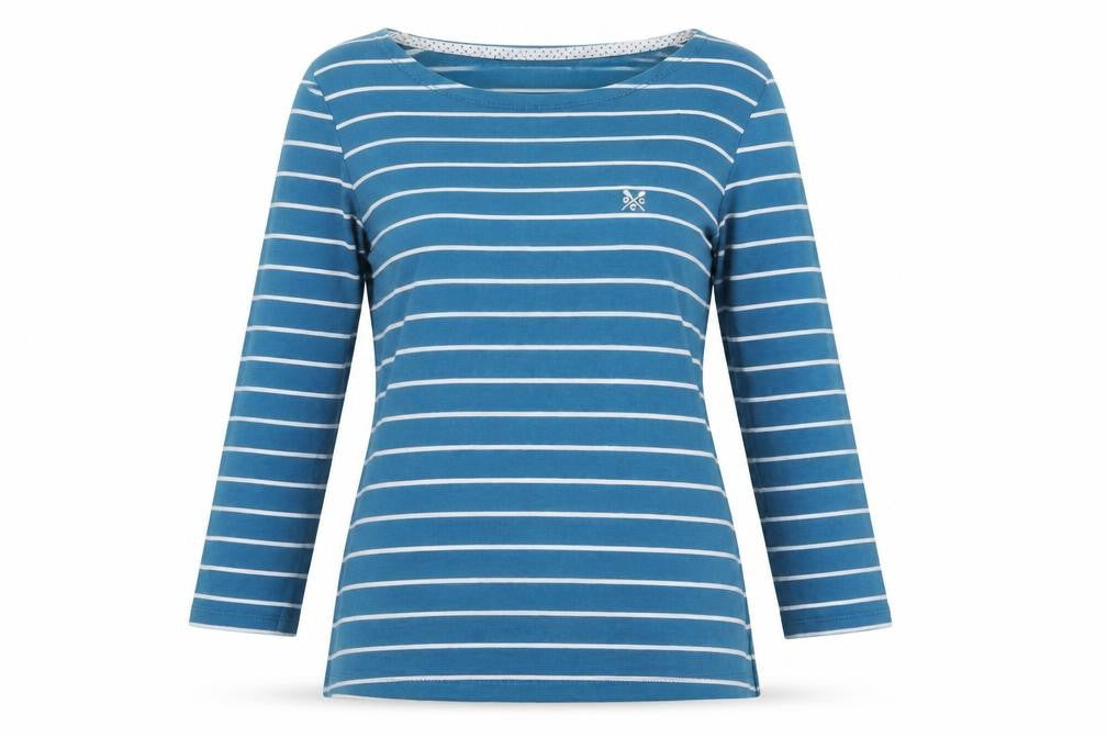 Womens UK Size 8 Crew Clothing Co. Blue Basic T-Shirt