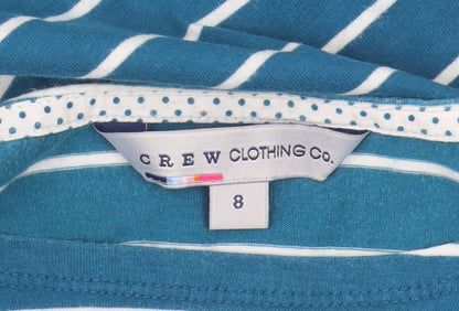 Crew Clothing Co. Women's Blue Striped Long Sleeve T-Shirt