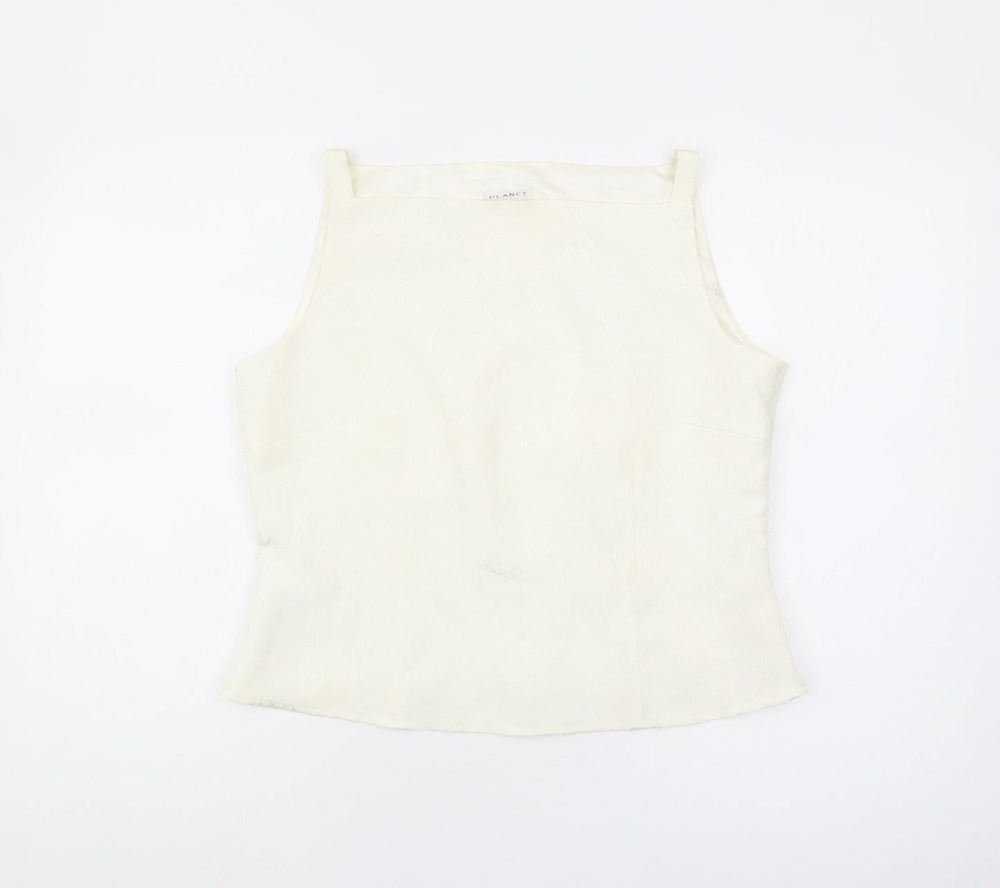 Womens UK Size 14 Planet Ivory Basic Tank