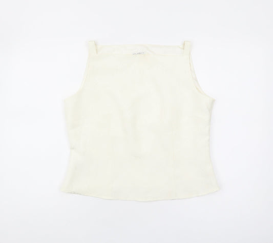 Womens UK Size 14 Planet Ivory Basic Tank