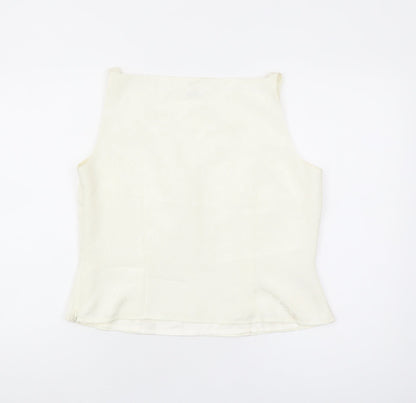 Womens UK Size 14 Planet Ivory Basic Tank