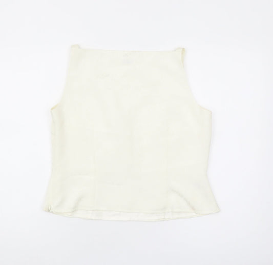 Womens UK Size 14 Planet Ivory Basic Tank