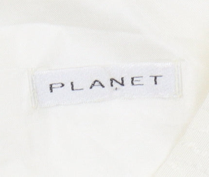 Womens UK Size 14 Planet Ivory Basic Tank