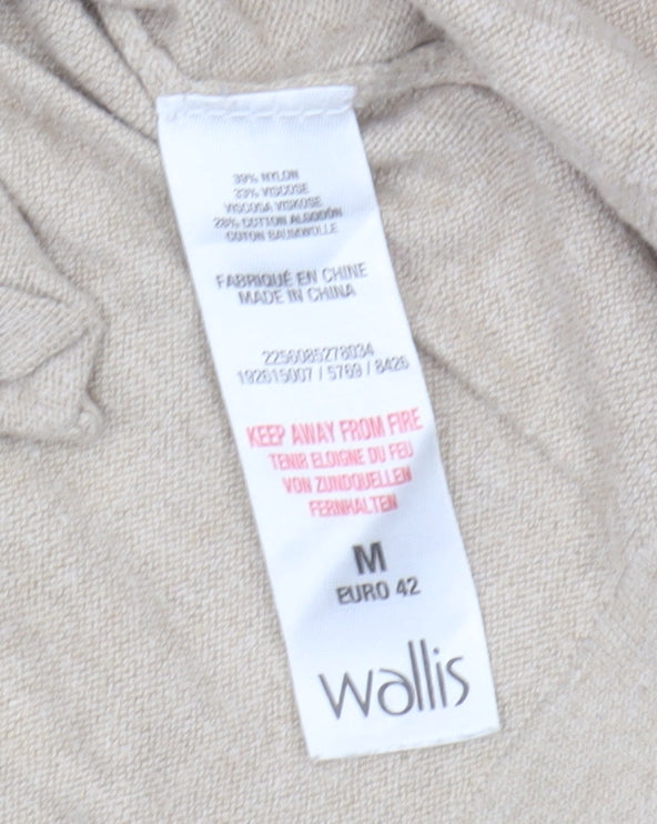 Womens UK Size M Wallis Beige Cardigan Jumper