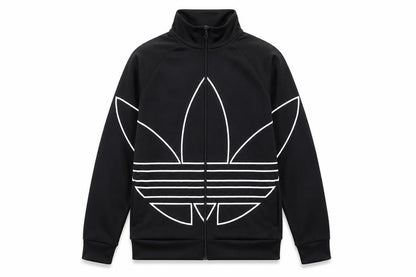 Front view of Adidas boys’ black track jacket 13-14 years sports casual