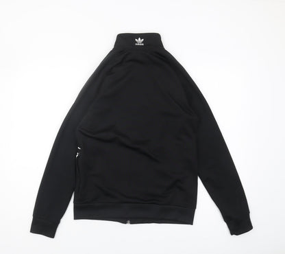 Adidas Boys Black Track Jacket 13-14 Years Sports Casual