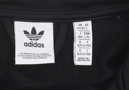 Adidas Boys Black Track Jacket 13-14 Years Sports Casual