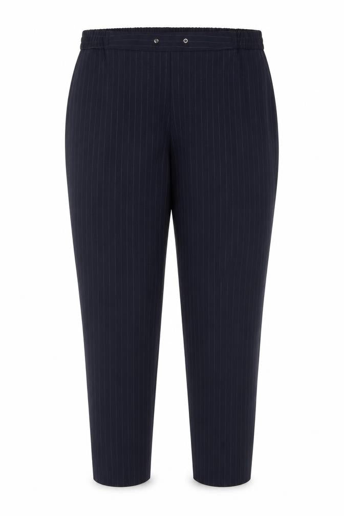 Womens UK Size 14 M&Co Regular Fit Business Casual Navy Trousers