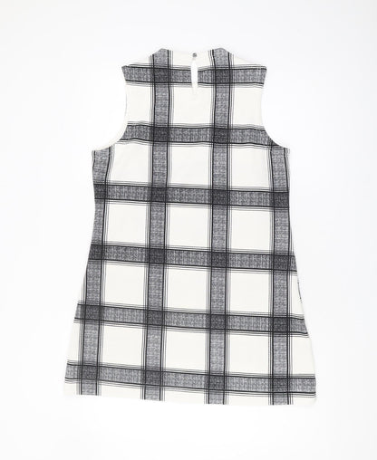 Dorothy Perkins Women's Black Check Shift Dress Size 10