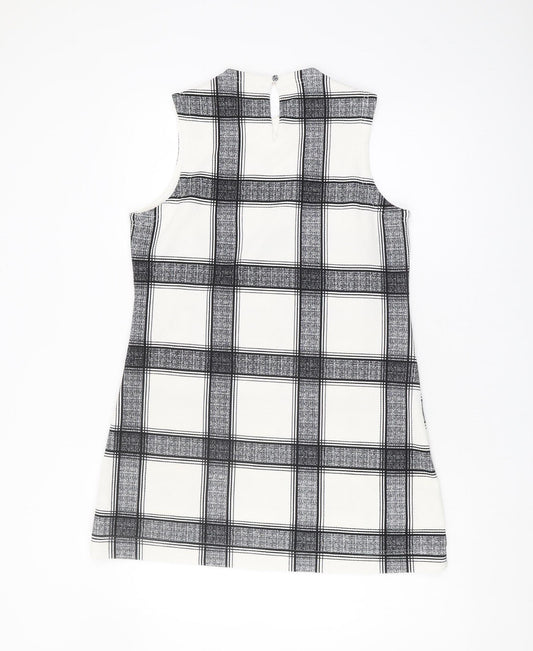 Dorothy Perkins Women's Black Check Shift Dress Size 10