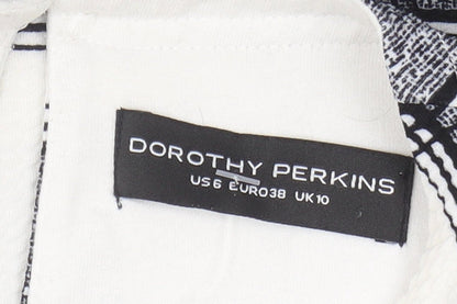 Dorothy Perkins Women's Black Check Shift Dress Size 10