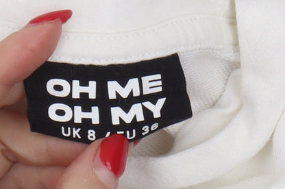Oh Me Oh My Women’s White Pullover Hoodie UK 8