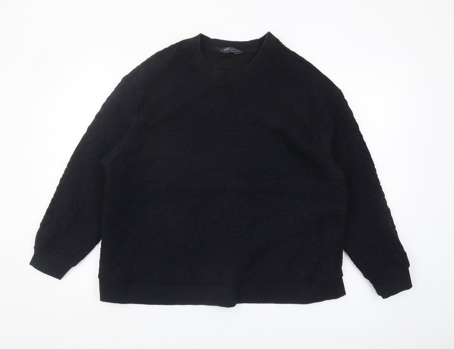 UK Size  Marks and Spencer Black Pullover Sweatshirt