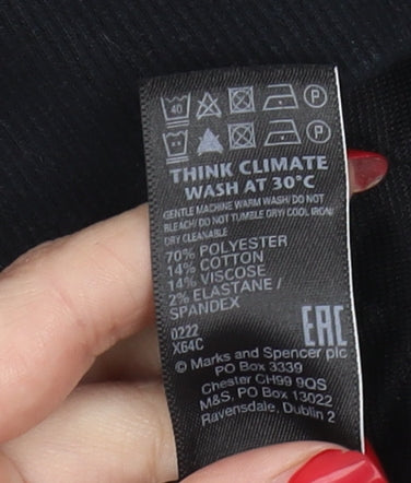UK Size  Marks and Spencer Black Pullover Sweatshirt
