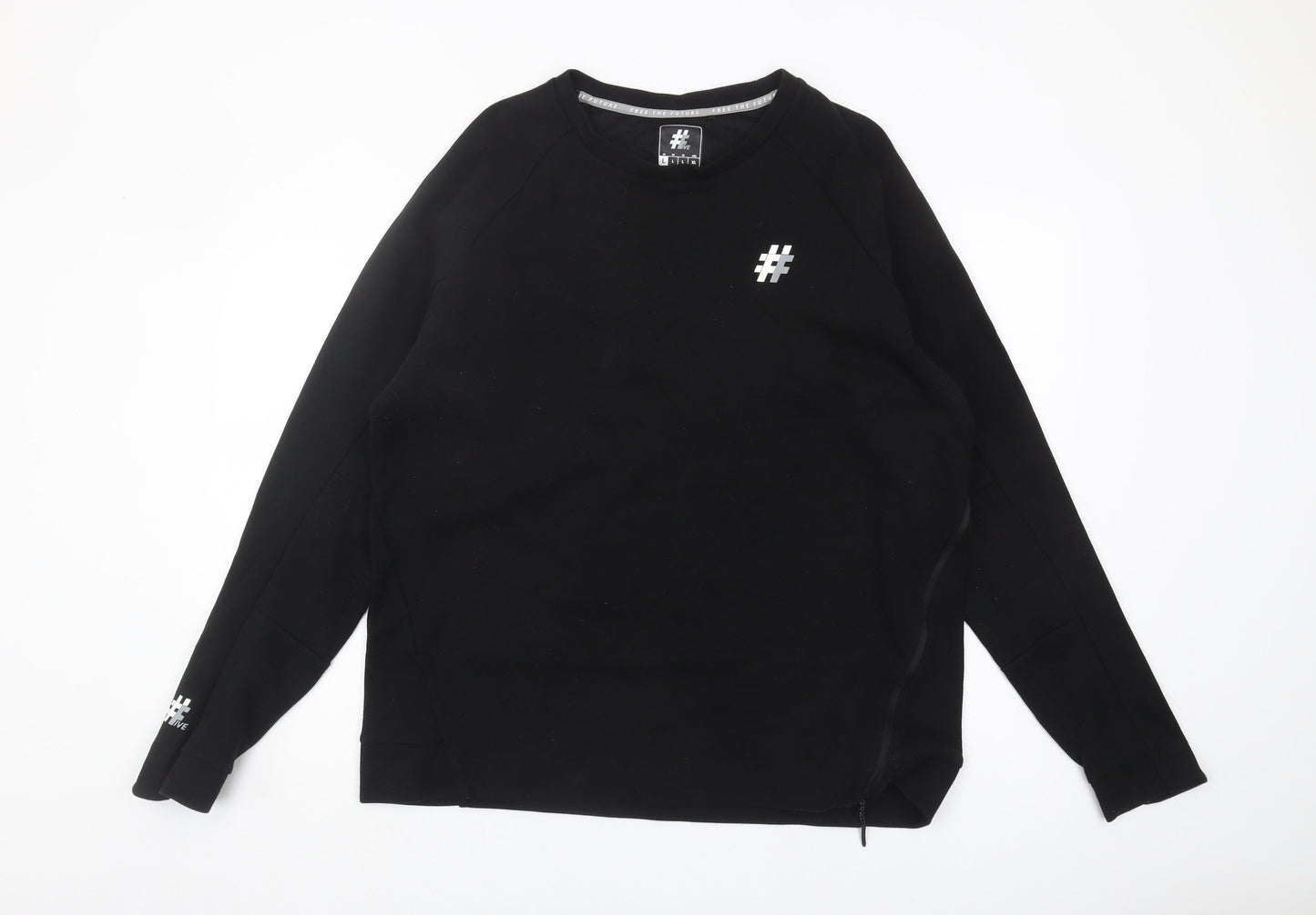 #Five Men's Black Pullover Sweatshirt L