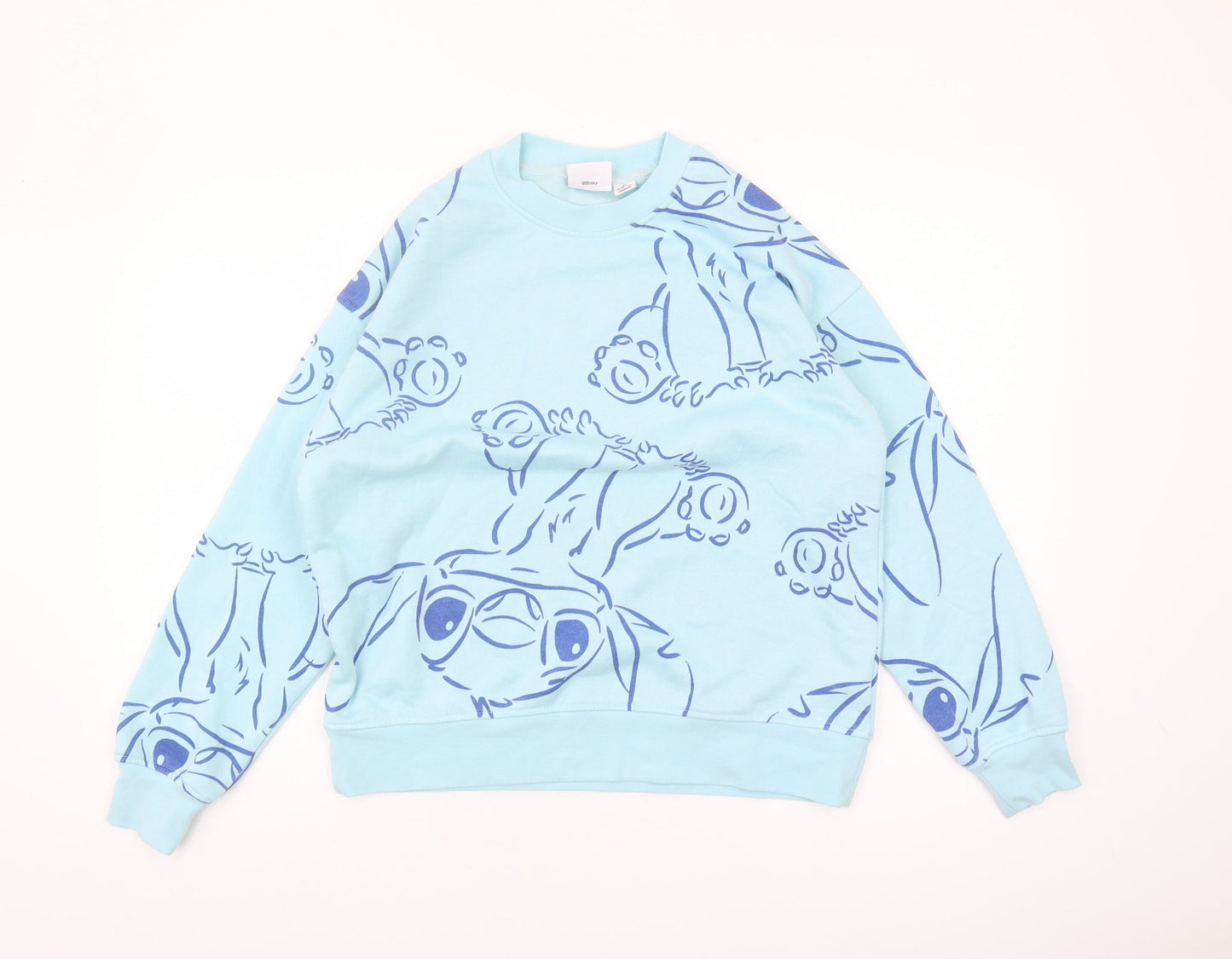 Womens UK Size XS Disney Blue Pullover Sweatshirt