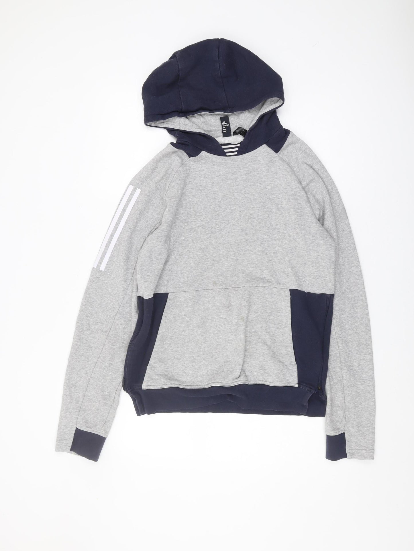 Mens UK Size S adidas Grey Pullover Hoodie