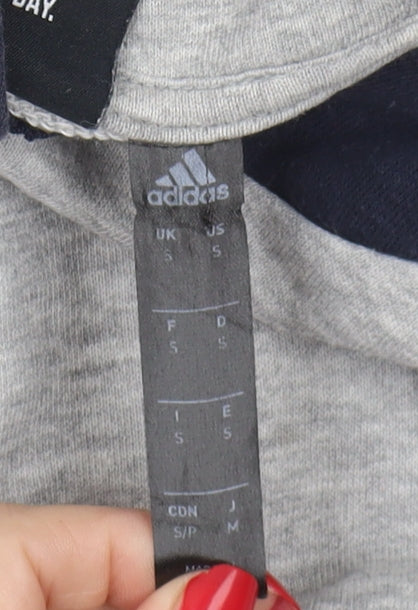 Mens UK Size S adidas Grey Pullover Hoodie