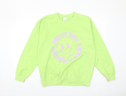 Skinnydip Women's Green Pullover Sweatshirt S