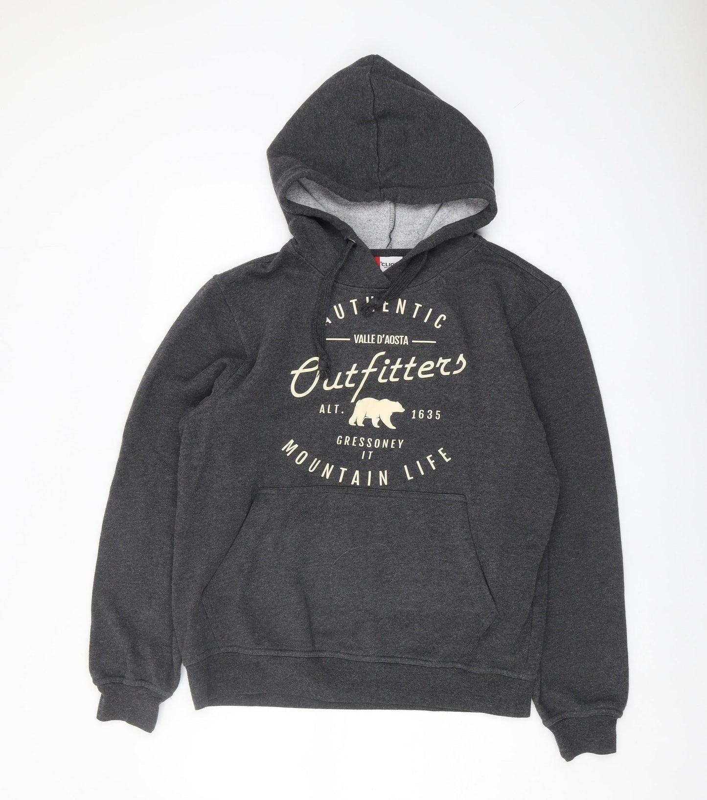 Clique Men's Grey Pullover Hoodie Size S