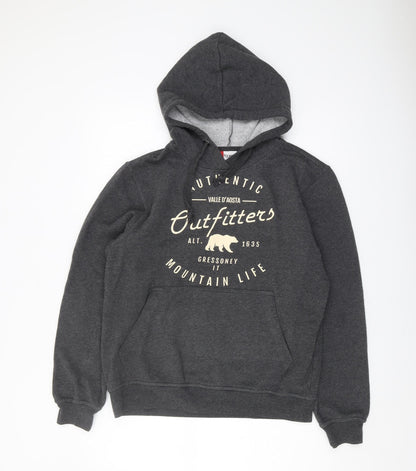 Clique Men's Grey Pullover Hoodie Size S