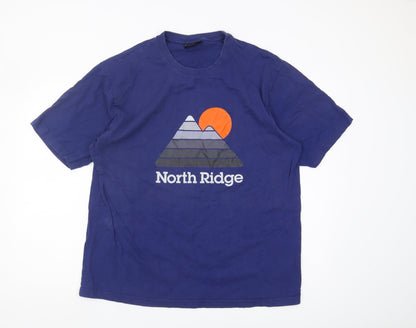 North Ridge Men's Blue XL Cotton Graphic T-Shirt