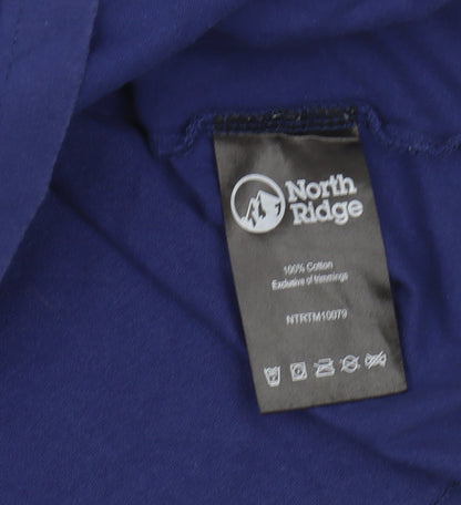 North Ridge Men's Blue XL Cotton Graphic T-Shirt
