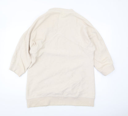 COS Beige Women's 2XS Pullover Sweatshirt