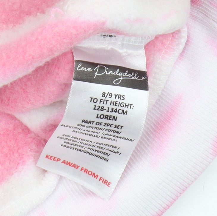 Dindydoll Girls Pink Tie-Dye Pullover Hoodie 8-9 Years
