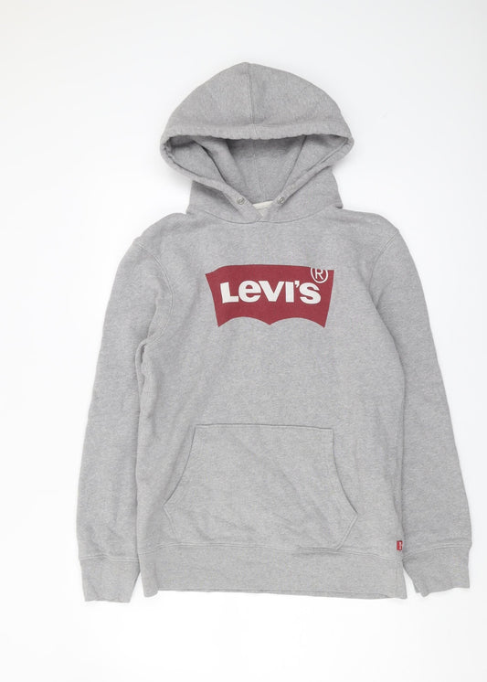 Mens UK Size S Levi's Grey Pullover Hoodie