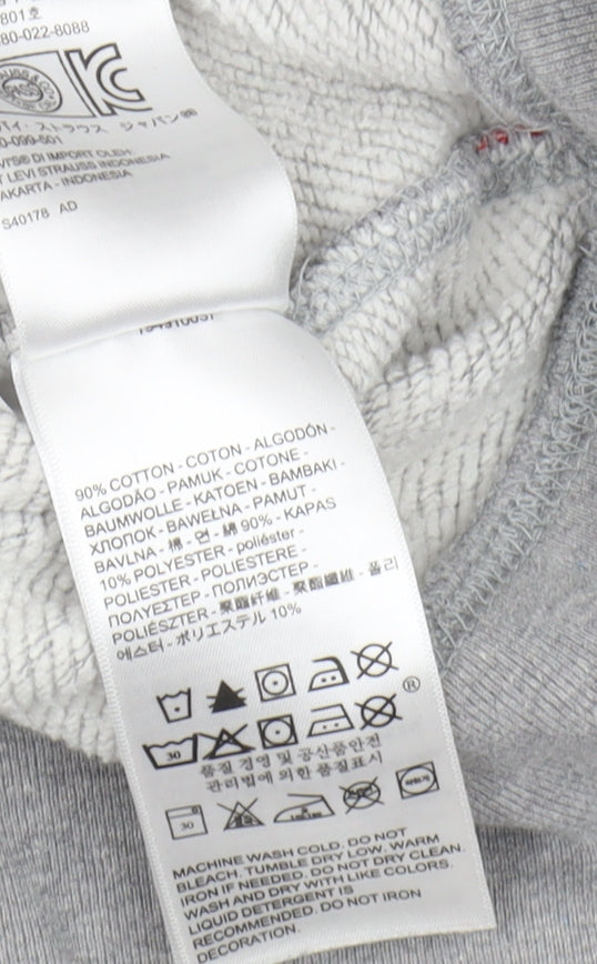 Mens UK Size S Levi's Grey Pullover Hoodie