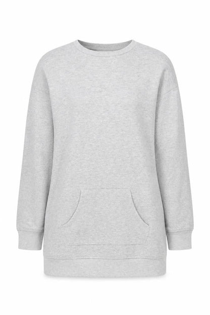 Front view of Marks & Spencer girls’ grey pullover sweatshirt 12-13 years
