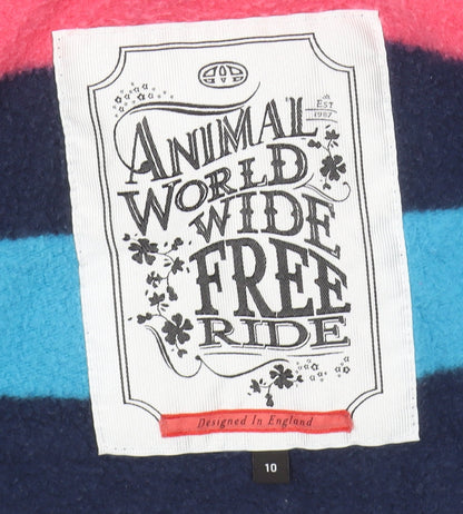 Animal Women's Multicoloured Striped Hoodie - UK 12