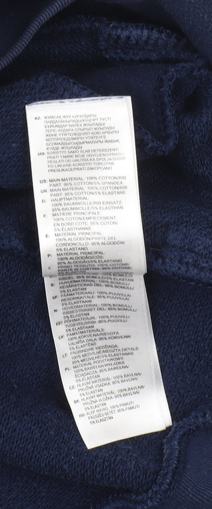 Adidas Men's Blue Logo Hoodie, Medium, Pullover