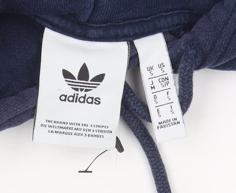 Adidas Men's Blue Logo Hoodie, Medium, Pullover