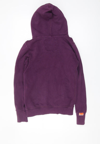 SuperDry Women's Purple Hoodie, Size S, Casual Pullover