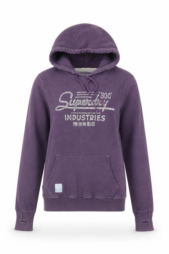 Womens UK Size S Superdry Purple Pullover Hoodie