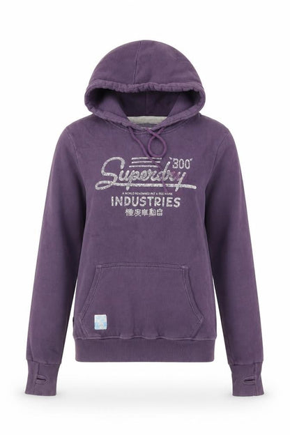 Womens UK Size S Superdry Purple Pullover Hoodie