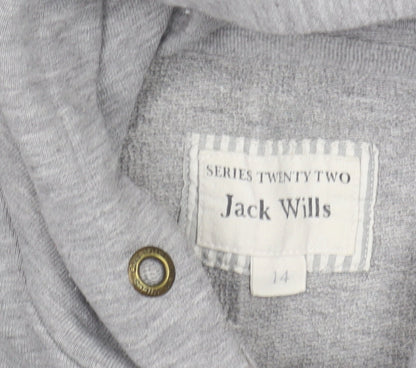 Womens UK Size 14 Jack Wills Grey Pullover Hoodie