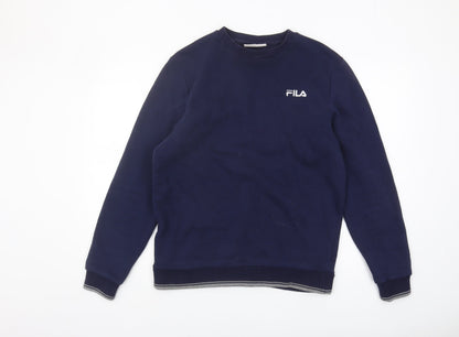 Mens UK Size M FILA Blue Pullover Sweatshirt