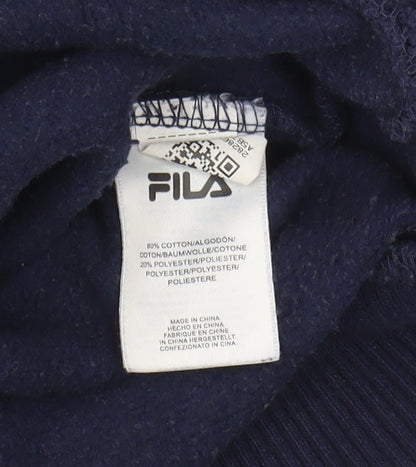 Mens UK Size M FILA Blue Pullover Sweatshirt