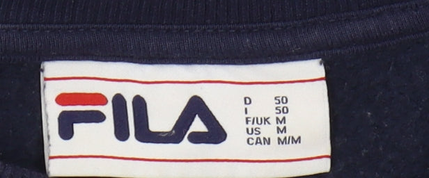 Mens UK Size M FILA Blue Pullover Sweatshirt