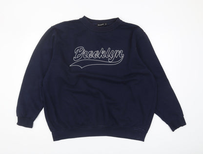 Mens UK Size M PRETTYLITTLETHING Blue Pullover Sweatshirt
