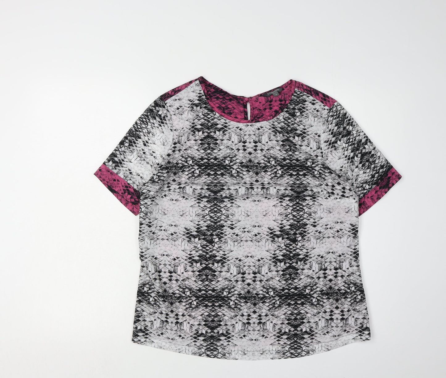 Womens UK Size 10 Limited Collection Multicoloured Ringer T-Shirt