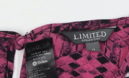 Womens UK Size 10 Limited Collection Multicoloured Ringer T-Shirt